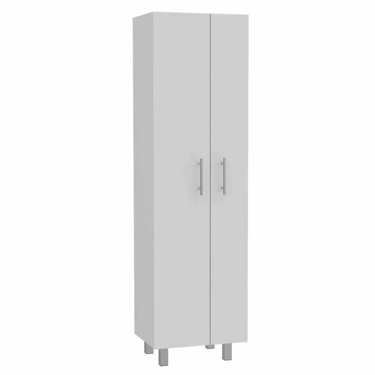 FM FURNITURE Norway White Broom Closet Pantry