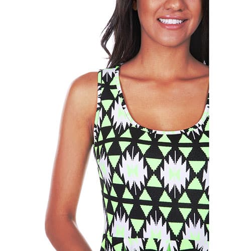 Womens White Mark Crystal Aztec Print Dress