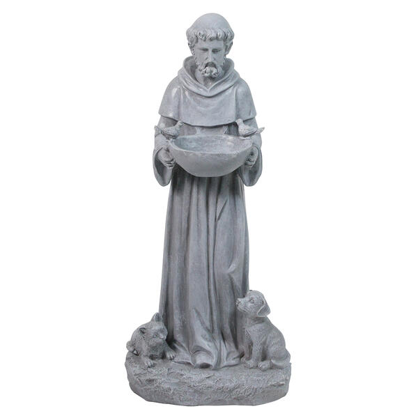 Northlight Seasonal 17in. St. Francis Bird Feeder Statue - image 