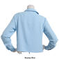 Juniors No Comment Long Sleeve Tie Front Button Up Blouse - image 2