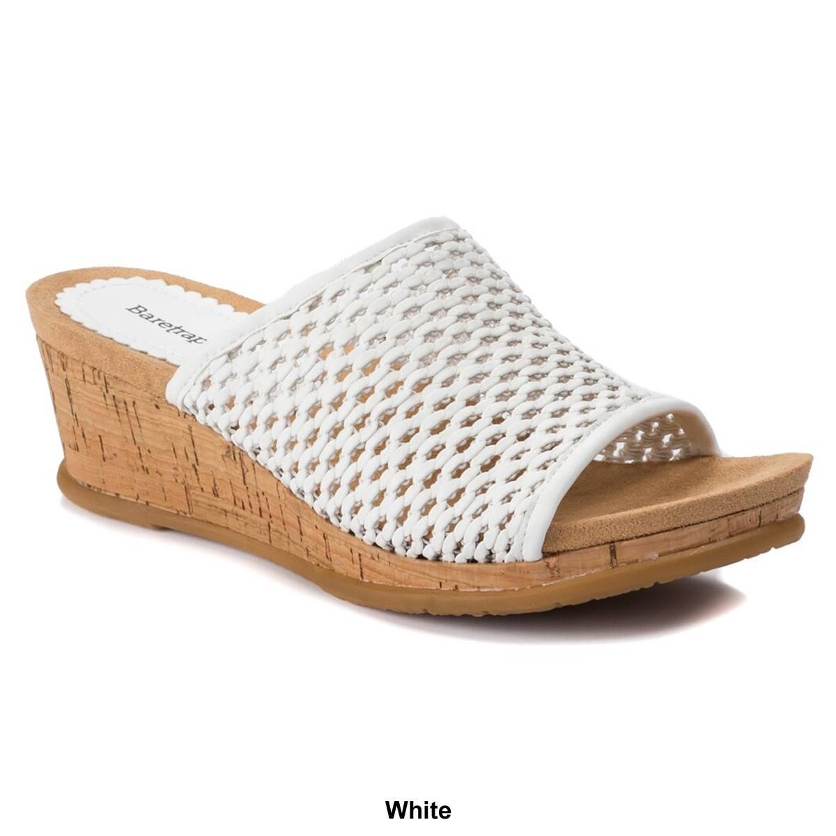 Womens BareTraps® Flossey Wedge Slide Sandals