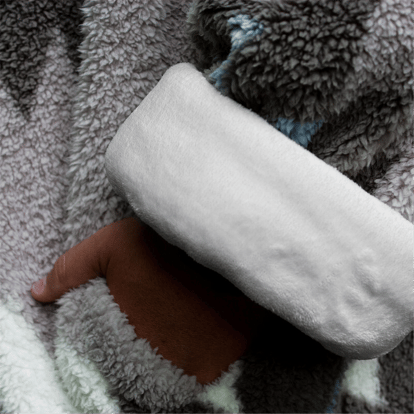 Adult Unisex Coleman® Sherpa Plush Oversized Grey Blanket Hoodie
