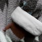 Adult Unisex Coleman® Sherpa Plush Oversized Grey Blanket Hoodie - image 3