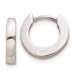 Gold Classics(tm) 14kt. White Gold Polished Hoop Earrings