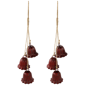 Northlight Trio Red Fluted Christmas Bells  - Set of 2 - image 2