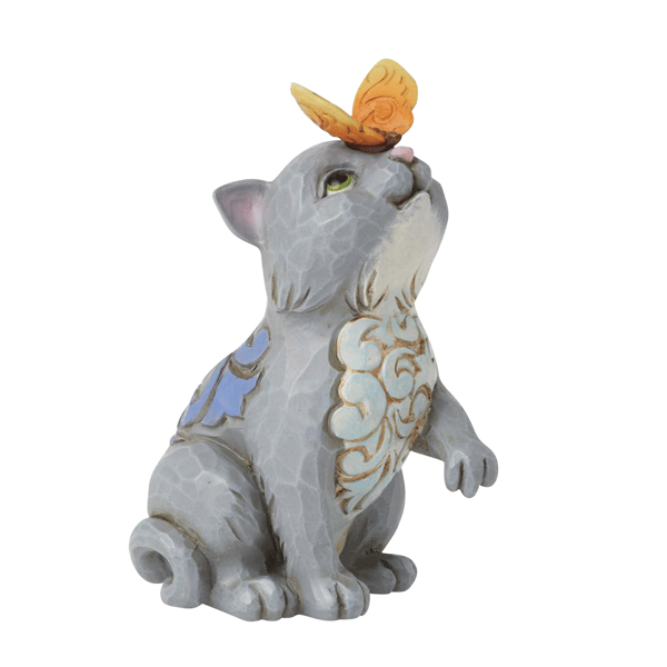 Jim Shore Heartwood Creek Cat and Butterfly Mini Figurine - image 
