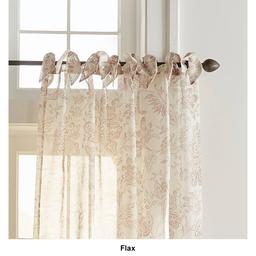 Elrene Westport Floral Tie-Top Sheer Window Curtain