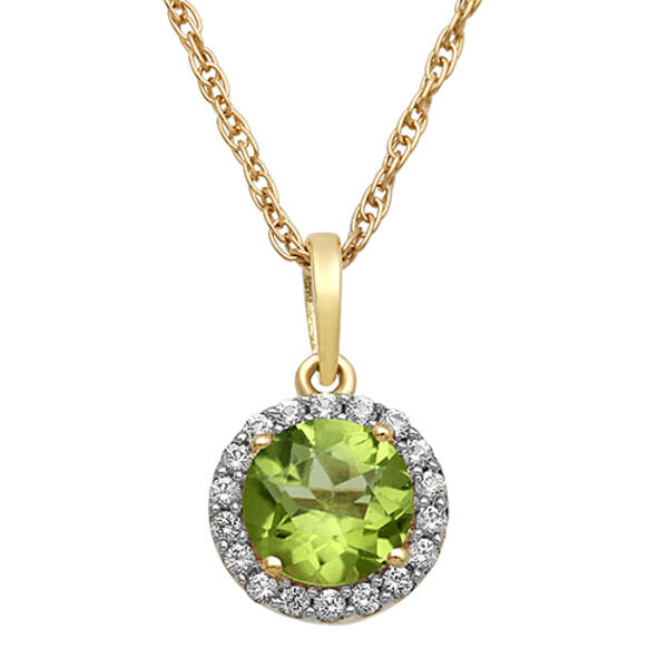 Gemstone Classics&#40;tm&#41; Peridot & White Sapphire Necklace - image 