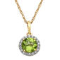 Gemstone Classics&#40;tm&#41; Peridot & White Sapphire Necklace - image 1