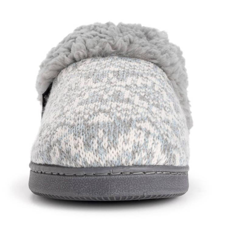 Womens MUK LUKS® Suzanne Clog Slippers - Grey/Cinder