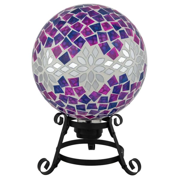 Northlight Seasonal Mosaic Floral Outdoor Garden Gazing Ball