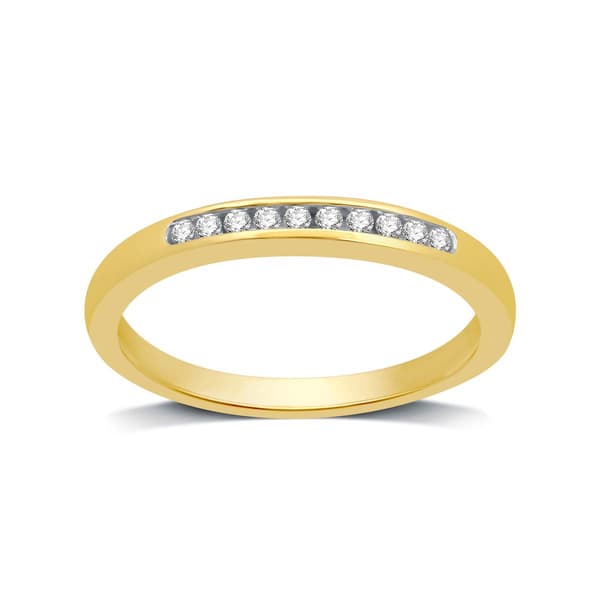 Fine Diamond Classics&#40;tm&#41; Yellow Gold 1/10ctw. Diamond Band