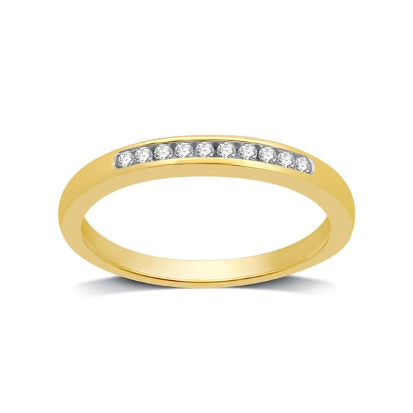 Fine Diamond Classics&#40;tm&#41; Yellow Gold 1/10ctw. Diamond Band - image 