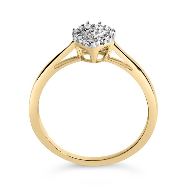 Haus of Brilliance Gold Plated Diamond Heart Engagement Ring