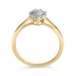 Haus of Brilliance Gold Plated Diamond Heart Engagement Ring - image 5