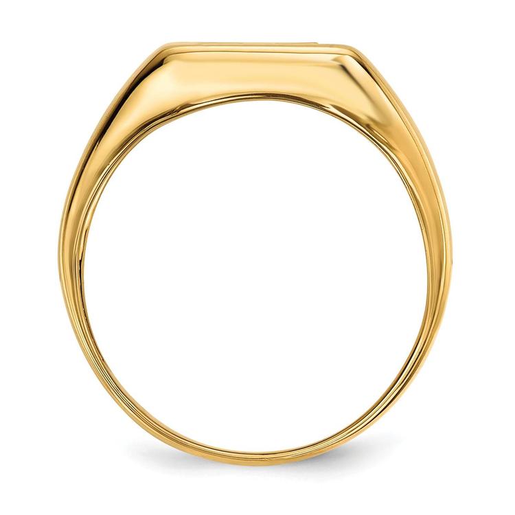 Mens Gentlemen’s Classics™ 14kt. Gold Onyx & Diamond Cross Ring