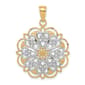 Gold Classics&#40;tm&#41; 14kt. Gold & Rhodium Filigree Heart Pendant - image 1
