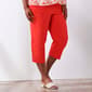 Womens Zac & Rachel Solid Pull On Capris with Hem Hardware - image 1