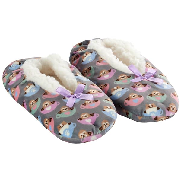 Womens Fuzzy Babba Teacup Friends Slipper Socks - image 