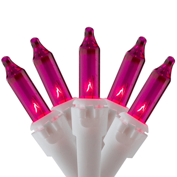 Brite Star 7.75ft. Mini Pink Icicle 100ct. Christmas Lights