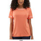 Womens Rafaella&#174; Embroidered Rib Knit Short Sleeve Tee Shirt - image 5