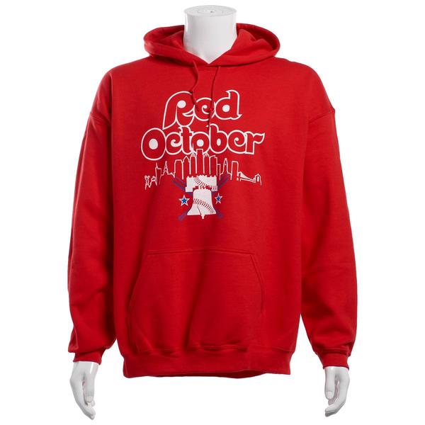 Mens Tailgate Philadelphia Baseball Red October Hooded Sweatshirt
