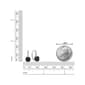 Gemminded Sterling Silver 6mm Cushion Onyx & White Topaz Earrings - image 6