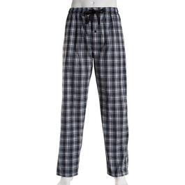 Mens Preswick & Moore Plaid Stretch Pajama Pants - Black Plaid
