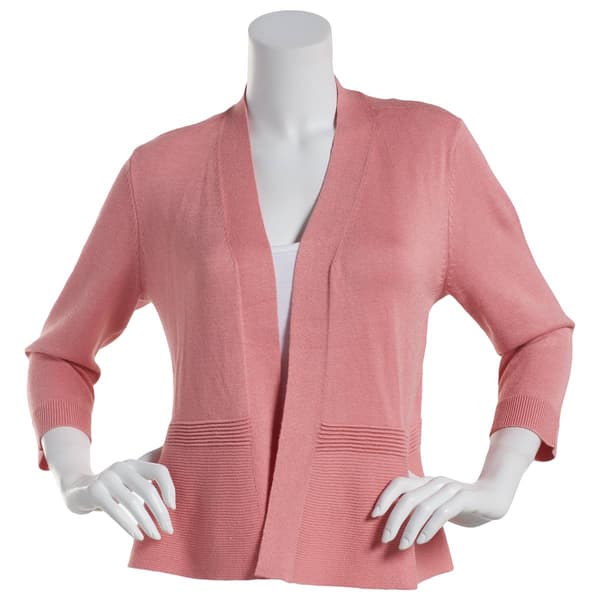 Womens 89th &amp; Madison Long Sleeve Solid Cardigan - image 