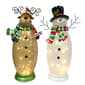 Puleo International Crackle Glass Moose And Snowman Set - image 1