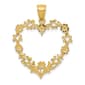 Gold Classics(tm) 14kt. Polished Floral Border Heart Pendant - image 1
