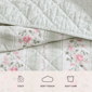 Laura Ashley Rosebud Stripe Reversible Reversible Qulit Set - image 4