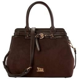 Matthew & Julian Belted Suede Satchel