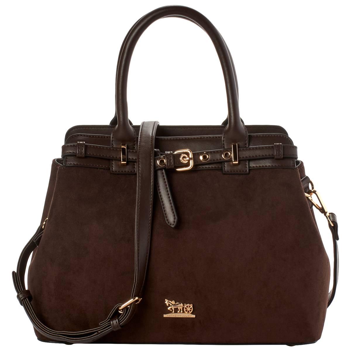 Matthew & Julian Belted Suede Satchel