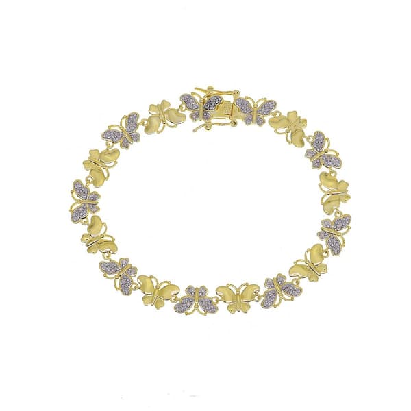Gianni Argento 1/4ctw. Diamond Butterfly Bracelet - image 