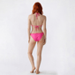 Juniors Mykonos Blue 2pc Lettuce Edge Bikini Contrast Edge Pink - image 2