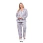 Plus Size White Mark 2pc. Long Sleeve Dotted Floral Pajama Set - image 8