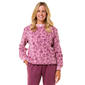 Plus Size Hasting & Smith Long Sleeve Fleece Floral Sweatshirt - image 1
