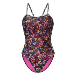 Womens Dolfin(R) Uglies String Back Love Wins One Piece Swimsuit
