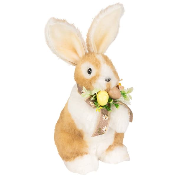 Northlight Seasonal Plush Rabbit with Bow Easter Figurine