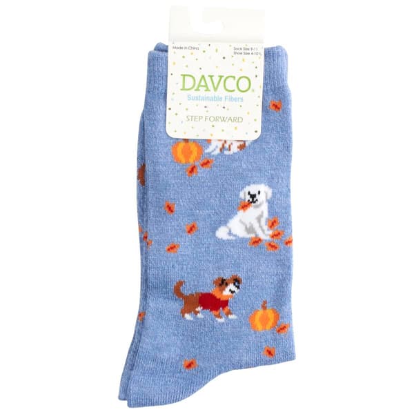Womens Davco® Fall Dogs Socks