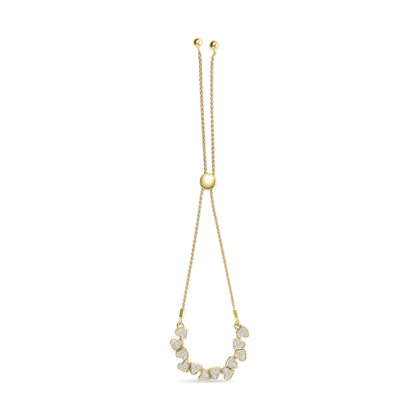 Haus of Brilliance 1/2ctw. Diamond Sideways Hearts Bolo Bracelet
