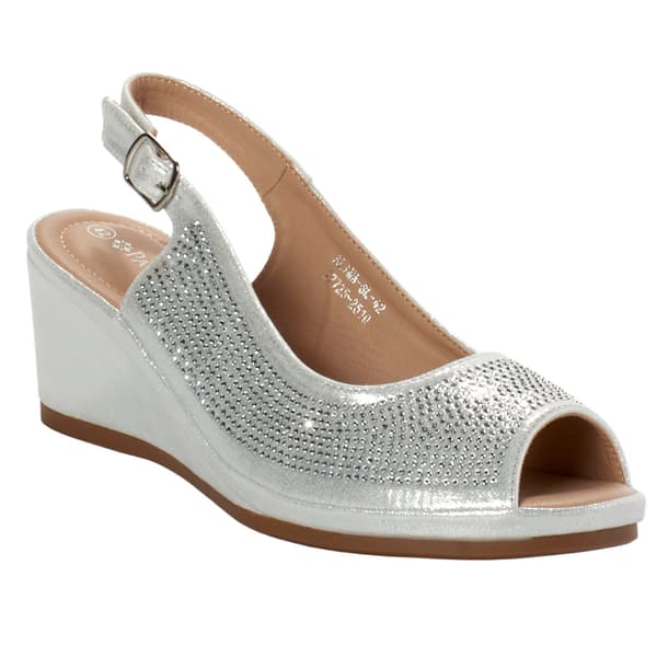 Womens Patrizia Rhinestone Wedge Slingback Heels