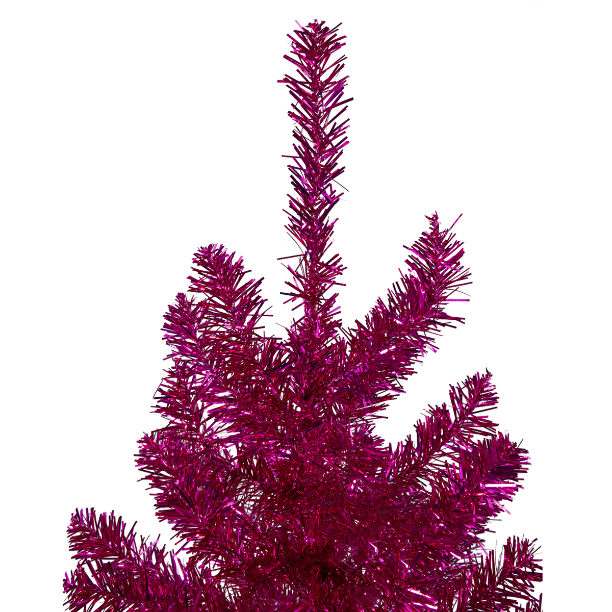 Northlight 4.5ft. Metallic Pink Tinsel Artificial Christmas Tree