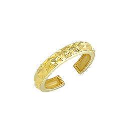 Yellow Gold 10kt. Faceted Ear Cuff