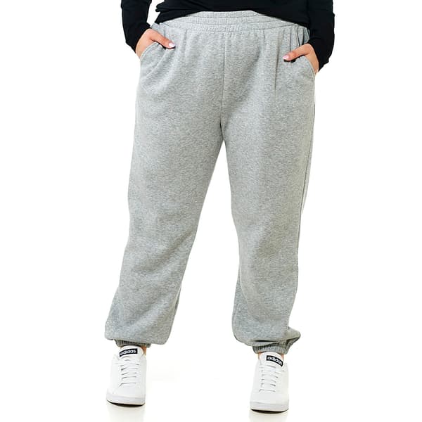 Juniors Plus Moral Society Solid Basic Fleece Joggers