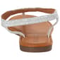 Womens Ella & Joy Braided Rhinestone T-Strap Thong Sandals - image 4
