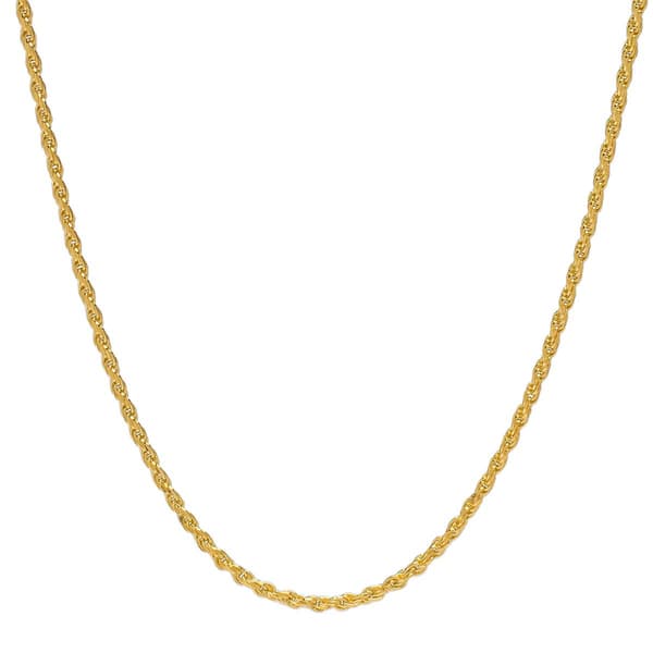 Gianni Argento 18in. Gold over Sterling Rope Chain Necklace - image 