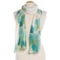 Womens Renshun Green Floral Oblong Scarf - image 1