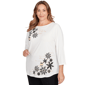 Plus Size Ruby Rd. Must Haves II Snowflake Script Tee - image 3